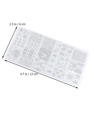 FRCOLOR Christmas Nail Art Stamping Plate Set - 5 Pieces with Stamp & Scraper for Holiday Nail Designs - Buy Online on GoSupps.com