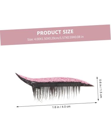 DOITOOL 4 Pairs False Eyelashes Eye Makeup Sticker Stickers Pink Duct Tape Waterproof Eyeliner Decal Blush 4x1.5cm Pink - Buy Online on GoSupps.com