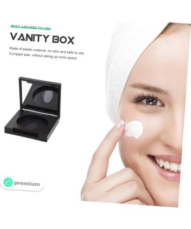 Balacoo 4pcs Blush Box Eyeshadow Box Makeup Blush Eyeshadow Organizer Eyeshadow Supplies Square Mirror 5x5cm Black - Buy Online on GoSupps.com