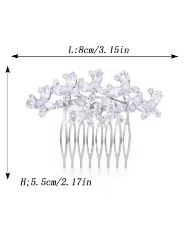 Crystal Bride Wedding Hair Comb - Silver Rhinestone Bridal Headpiece with Butterfly Detail - Pearl Hair Accessory for Women and Girls - Buy Online on GoSupps.com