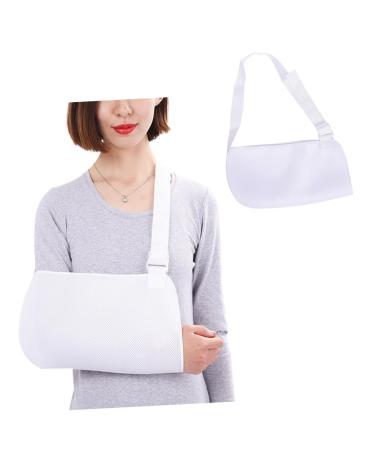 MAGICLULU Arm Sling Sport Adjustable Medical Sling Arm Sling Brace Shoulder Sling Arm Sling for Shoulder Breathable Arm Brace Shoulder Immobilizer Sling Suspend Arm Slings Mesh Strap White