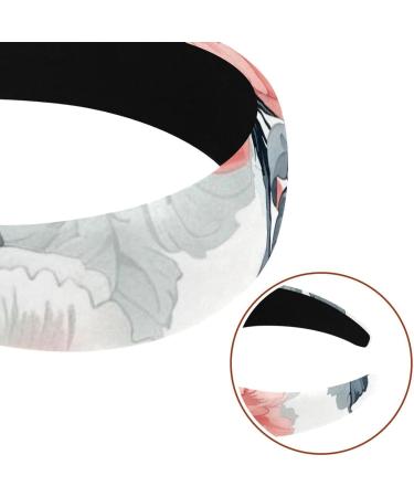 Headbands Women Hair Head Bands 2 Pieces Wide Top Turban Velvet Hair Bands Elastic Headband Flower White Background Cute Fashion Head Wrap 2 Size Multi-colored 4 - Buy Online on GoSupps.com