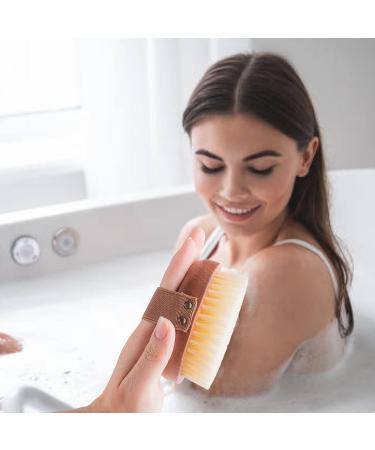 Exfoliating Body Brush for Shower and Bath - Removes Dead Skin Cells, Firms Skin, and Stimulates Circulation - Ebony - Buy Online on GoSupps.com