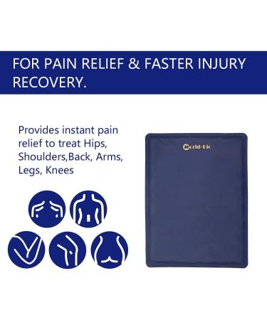 Large Gel Ice Pack 2 Pack - Reusable Hot Cold Therapy for Injuries, Hip, Back, Knee, Leg - Soothes Pain from Bruises, Sprains, Muscle Aches - Relief for Surgery and Back Pain - 11.5 x 15.4 - 2 Pack - Buy Online on GoSupps.com