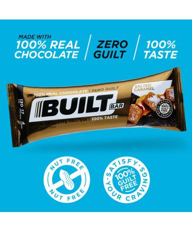 Built Bar 18 Pack - Salted Caramel Protein & Energy Bars | Gluten Free, High in Whey Protein, No Preservatives - Buy Online on GoSupps.com