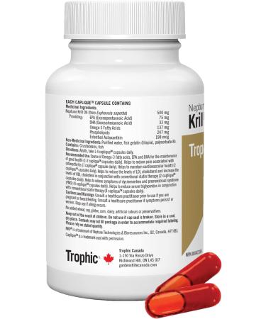 Trophic Krill Oil (Neptune) 60 Count Unflavored 60 Count (Pack of 1) - Buy Online on GoSupps.com
