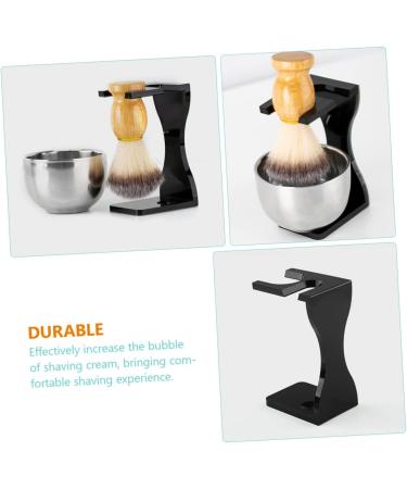 Frcolor Shaving Brush & Soap Set Premium Men's Grooming Kit | Stainless Steel Shaving Rack | Ideal for Beards & Personal Care - Buy Online on GoSupps.com