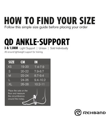 Rehband Ankle Support 1.5mm/3mm Neoprene Brace - Light Achilles Tendon Support Fits in Shoe X-Small Black | International Shipping Available - Buy Online on GoSupps.com