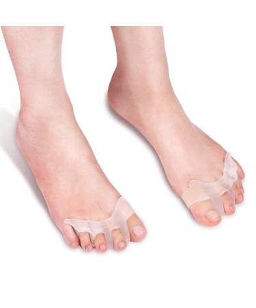 ZJchao Toe Separators 1 Pair Soft Gel Toe Spacers to Correct Bunions Stretchers Spacers Bunion Correctors for Therapeutic Relief from Plantar Fasciitis Hammer Toes Claw Toes