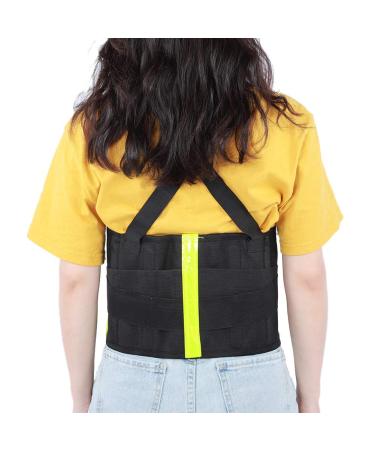 UpqrSG Adjustable Lumbar Support Belt | Reinforced Back Support with Breathable Fabric & Reflective Strip | Posture Correction (L) - International Shipping Available - Buy Online on GoSupps.com
