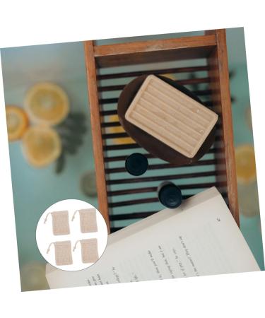 FRCOLOR 8 Pcs Cotton Linen Soap Pouches - Natural Sisal Drawstring Bags for Soaps | Eco-Friendly Durable & Perfect for Women - Khaki Color - Buy Online on GoSupps.com