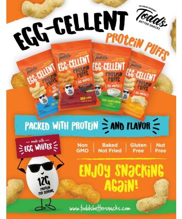 EGG-CELLENT Protein Puffs - Sea Salt & Vinegar 33g (Pack of 1) - Buy Online on GoSupps.com