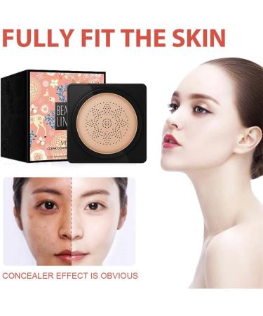 Wonderninelife Beauty Cream Whalegrass Air Cushion Cc Cream Mushroom Head Makeup Brush Mushroom Head Air Cushion Cc Cream Foundation Oil Control (Ivory+Natural) - Buy Online on GoSupps.com