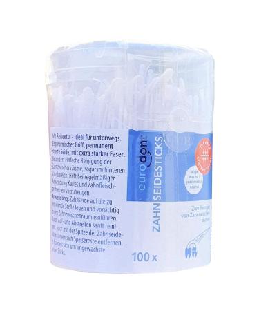 100 x dental floss sticks for cleaning between teeth