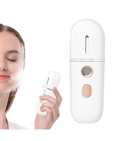 Humiidificateur Main Nano Brume Fra che | Portable Rafra chissant Vaporisateur Silencieux pour Hydratation du Visage la Maison en Voyage Soins de la Peau D placements au Quotidien Blanc
