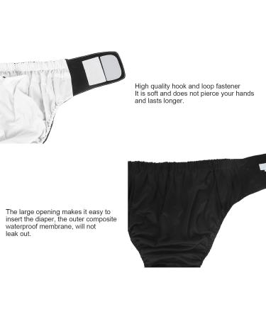 Adjustable Reusable Adult Diaper - Soft Quick-Drying & Washable for Incontinence (Black) - Buy Online on GoSupps.com