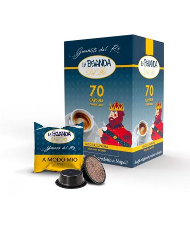 La Bevanda Del Re - 70 Coffee Capsules Compatible with A Modo Mio - Suprema Blend