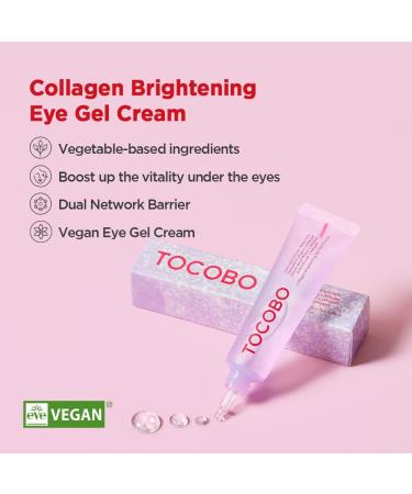 Collagen Brightening Eye Gel Cream | Vegan Eye Care with Quartz & Lavender Extract | Lifting & Brightening | 1oz - Buy Online on GoSupps.com