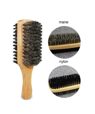 Buy LCKJLJ Men's Hair Brush - Natural Wood Double-Sided Antistatic Styling Comb for Barbers & Shaving Tools (Size M) - Buy Online on GoSupps.com