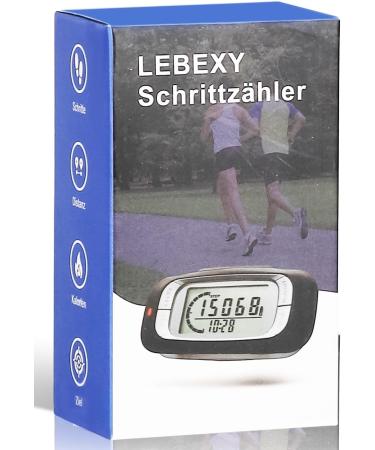 Lebexy Pedometer Clip - Simple Fitness Tracker for Steps Distance & Calories | No Bluetooth/App Needed | Large Display | International Shipping - Buy Online on GoSupps.com