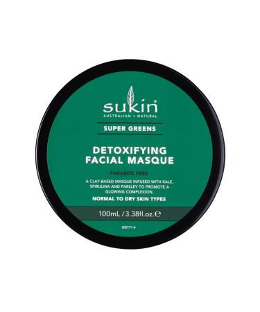 Sukin Super Greens Detoxifying Clay Masque 3.38 fl oz (100 ml)