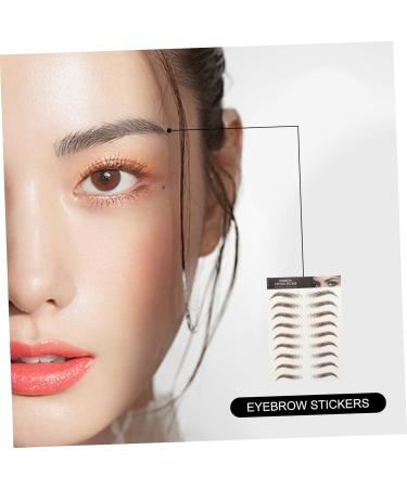 POPETPOP 9 Sheets Waterproof Eyebrow Stickers Makeup Brow Sticker Imitation Eyebrow 6d Template Water Proof - Buy Online on GoSupps.com