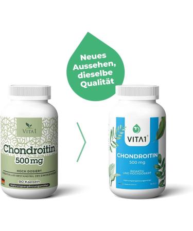 VITA1 Chondroitin 500mg - 90 Capsules | Natural Chondroitin Sulfate for Joint Health | 6 Weeks Supply - Buy Online on GoSupps.com