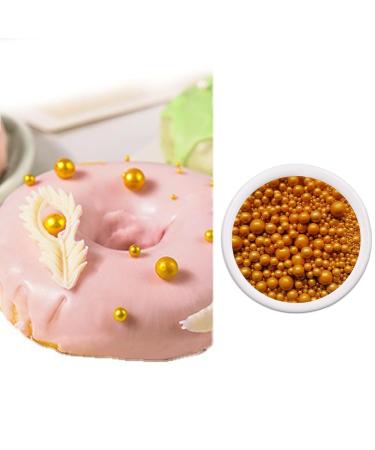 Buy Edible Gold Sprinkles - Stray Gold Crunchy Sugar Pearls 130g | Perfect for Valentine's Day Birthdays & Weddings - Gourmet Cake Decoration - Buy Online on GoSupps.com