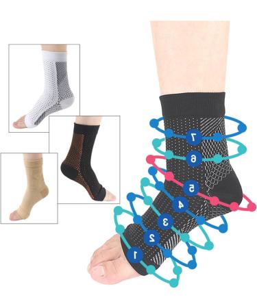 Stunor Dr. Neuropathy Socks - Soothe & Support for Neuropathy | Arch Support Ankle Brace for Men & Women - Small/Medium White - Buy Online on GoSupps.com
