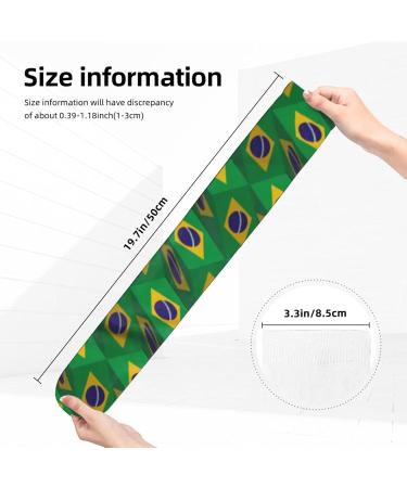 Brazil Flag 3D Art Compression Socks for Men & Women | 15-20 mmHg Support for Running & Cycling - Buy Online on GoSupps.com