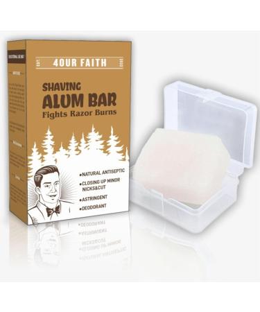 Alum Bar 100g | 100% Pure Natural Potassium Alum Stone | Organic Herb Fitkari Alum Stone for Skin/Shave/Face | Gentle & Effective | Chemical-Free Shaving Aid Skin Tighten Aftershave| Astringent Stone