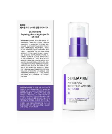 DERMAFIRM Peptology Retinoid Ampoule - GLASS SKIN with Peptides & Niacinamide - Anti Aging Face Serum for Pore Minimizer, Skin Texture Improvement & Wrinkle Reducer - Korean Skincare 30ml - Buy Online on GoSupps.com