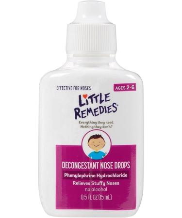Little Remedies Decongestant Nose Drops - Alcohol-Free Phenylephrine Hydrochloride - 0.5 Fl Oz - 1 Pack - Buy Online on GoSupps.com