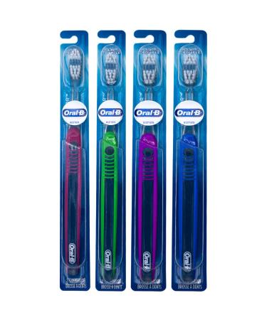 Oral-B Indicator Toothbrush Flat Trim 30 Soft (Colors Vary) - Pack of 4