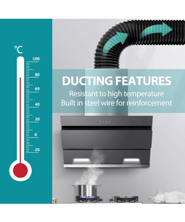 HG Power Exhaust Hose 125mm - 5m Flexible PVC Aluminum Tube for Sound Insulation & Thermal Protection - Premium Exhaust Ventilation Solution - Buy Online on GoSupps.com