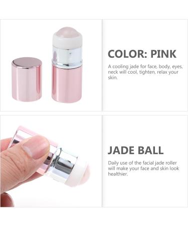POPETPOP Jade Ball Jade Roller for Face Facial Massager Neck Massagers Massage Roller Stone Guasha Beauty Massage Jade Roller Skin Care Tool Anti Wrinkle Ice Jade Sand Board Scroll Wheel Pink - Buy Online on GoSupps.com
