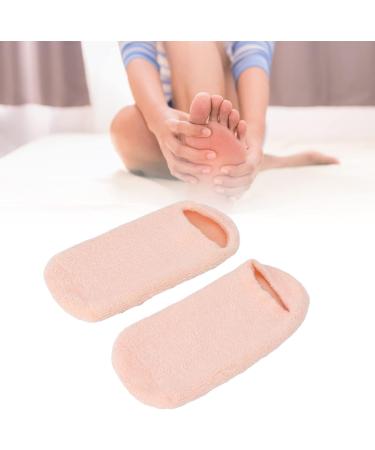 Moisturizing Gel Socks for Women | 2-Pack Spa Socks to Repair Dry Cracked Heels | Reusable Lotion Socks | At-Home Foot Care (Orange) - Buy Online on GoSupps.com
