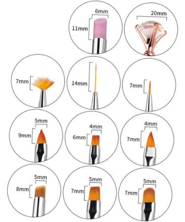 10pcs 1 Set Nail Painting Brush Manicure Art Brush Nail Art Liner Nail Drawing Brush Diy Manicure Tool Nail Nail Kit Gel Nail Art Pen Kit Accessories 3d With Cover - Buy Online on GoSupps.com