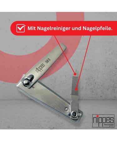 Premium Nipple Nail Clippers for Foot & Fingernails - 6cm with Nail Catch - Ideal for Strong Nails | Nail Care Knipser - Buy Online on GoSupps.com