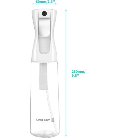 LSAIFATER 300ml Hair Spray Bottle - Continuous Water Mist for Hairstyles Plants & Cleaning | Transparent Design - Buy Online on GoSupps.com