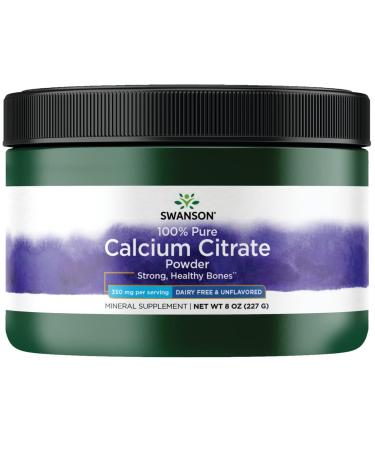 Swanson 100% Pure and Dairy-Free Calcium Citrate Powder 8 Ounce (227 g) Pwdr - Buy Online on GoSupps.com