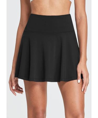 Baleaf Women's Pleated Tennis Skirt with Shorts Pockets - Black - Small | Athletic Golf Skort for Running & Sports - Buy Online on GoSupps.com