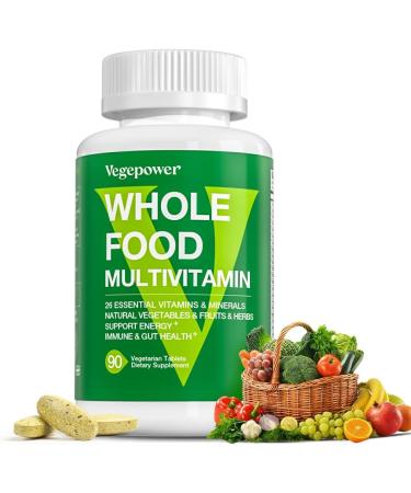 VEGEPOWER Whole Food Multivitamin + Iron Gummies - Energy & Gut Health Support 90 Ct - Buy Online on GoSupps.com