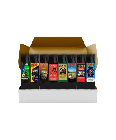 World Coffee Tour Gift Set - 8 Bags, 1.5 oz Each - Global Coffee Sampler Pack - Buy Online on GoSupps.com