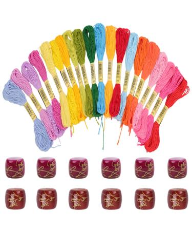 32PCS Hair Accessory Set - 12 Acrylic Hair Cuffs + 20 Colorful Hair Strings in Multicolor - Buy Online on GoSupps.com