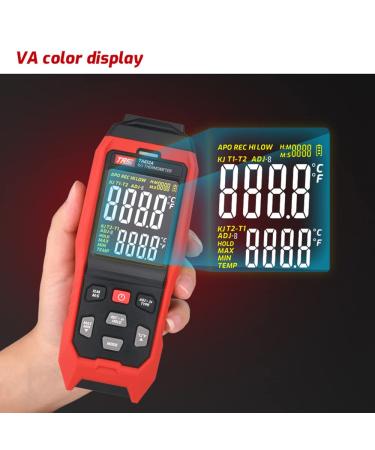 TASI TA612C Type K/J Digital Thermometer -200 to 2501 | 4-Channel LCD Handheld Temp Measurement with Data Storage & USB Upload - Buy Online on GoSupps.com
