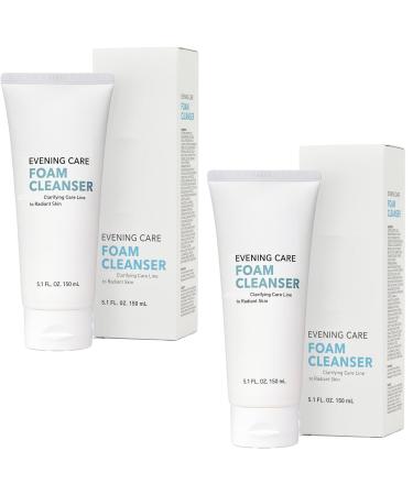 Gentle Daily Face Wash for Deep Cleansing and Refreshing Skin For a.t.o.m.y Evening Care Foam Cleanser (150ml x 2 packs)