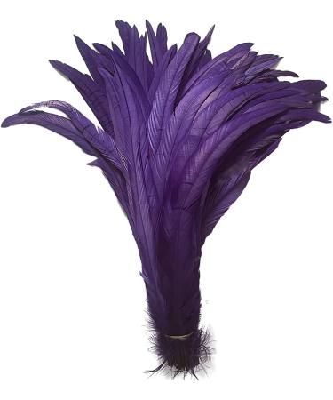 20pcs Purple Rooster Coque Tails Feathers 16-18 for Wedding Stage Performance Costume Decoration - International Shipping Available - Buy Online on GoSupps.com