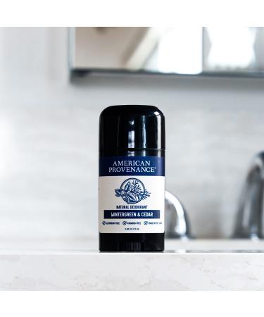 American Provenance All-Natural Men's Deodorant - Aluminum Free, Essential Oils, Long-Lasting, Made in USA - Wintergreen & Cedar - Buy Online on GoSupps.com