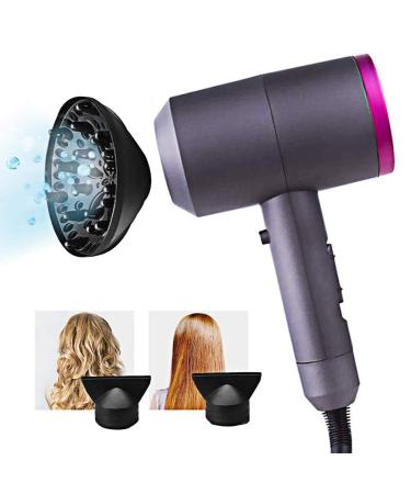 Ionic Hair Dryer with Diffuser Constant Temperature Not Hurting Hair Ionic Hammer Hair Dryer 1400W Negative Ionic Hairdryers Hair Care Hair Dryers